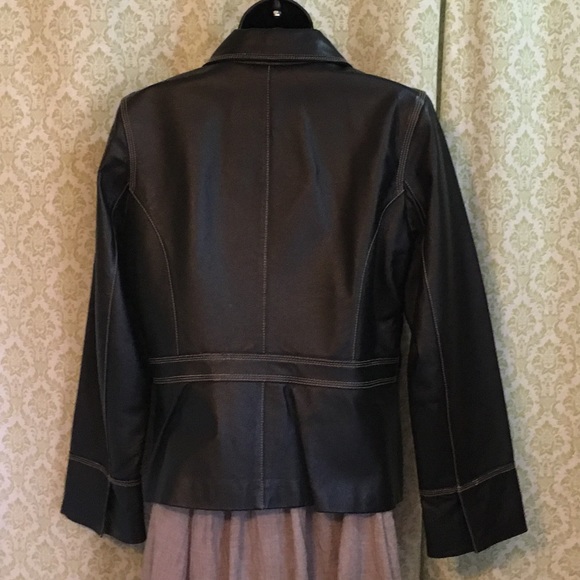 Bagatelle black leather jacket - Picture 4 of 11